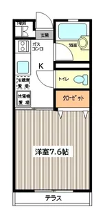 ハウスさつき【1階】の間取り