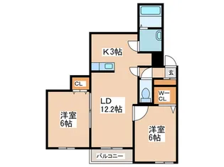 クラリス南10条【4階】の間取り