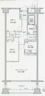 ソーラスフロント富船北棟【3階】の間取り