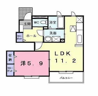グレイス リリー A【1階】の間取り