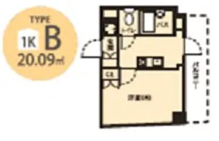 ドミール桜川II【6階】の間取り