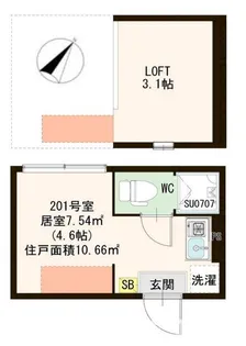 ハーモニーテラス南小岩V【2階】の間取り