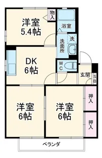 サニーコート【2階】の間取り