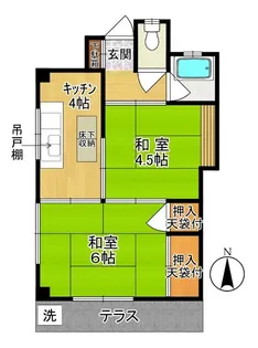 サンハイツ【1階】の間取り