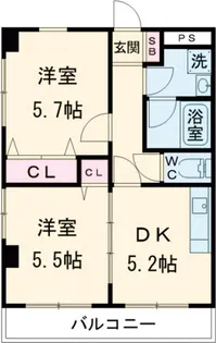 アビタシオン松原【3階】の間取り