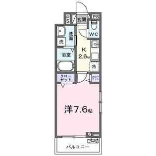 キャビン68【3階】の間取り