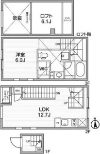 ルクレ自由が丘【1階】の間取り