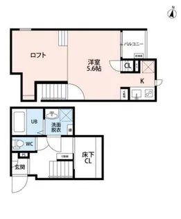 CB新宮ラシュレ【2階】の間取り