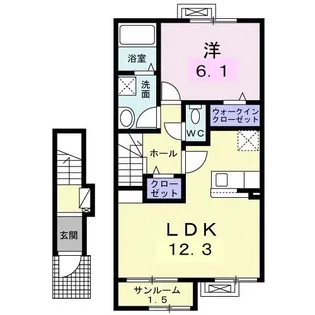 ベルグランツIIIA【2階】の間取り