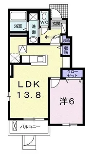 メルベーユ【1階】の間取り