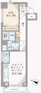 ライオンズマンション麻布十番コート【7階】の間取り