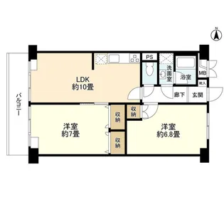 秀和亀戸天神橋レジデンス【8階】の間取り