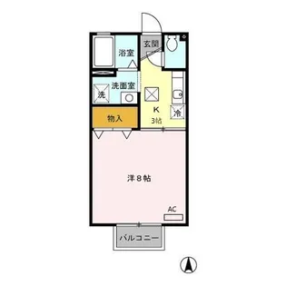 エスポワールK【1階】の間取り