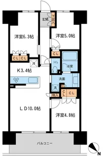 ブレス宮崎台【3階】の間取り