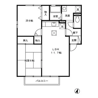 ウィルモア・Y【2階】の間取り