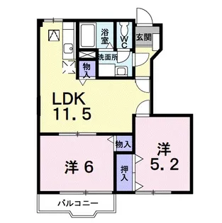 グレイス・メゾンB【1階】の間取り