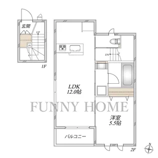 ヴィラトポス【2階】の間取り