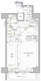 PREMIUM CUBE G 後楽園【5階】の間取り