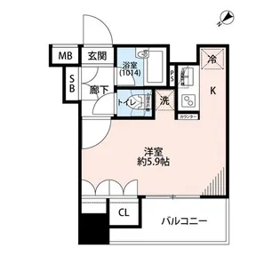 プレールドゥーク八丁堀【7階】の間取り