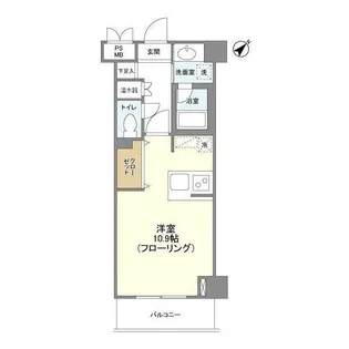アンビエンテ横浜鴨居【3階】の間取り