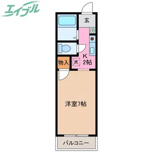 リバーパークL【1階】の間取り