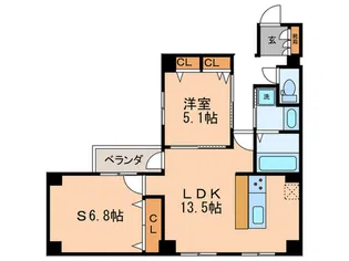 コモド御所南【2階】の間取り