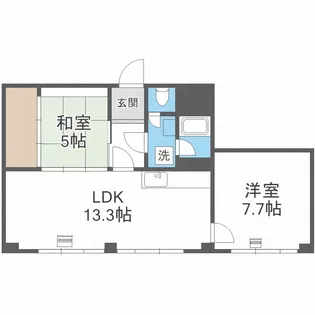 パークサイドコーポ【2階】の間取り