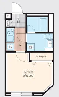 「防音マンション」サウンドフリー蒲田駅前【4階】の間取り