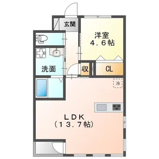 グランディール五番館【2階】の間取り