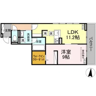 D Paina小倉V【1階】の間取り