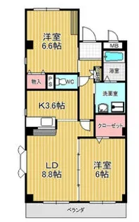 愛知県名古屋市緑区神の倉2【マンション】の間取り