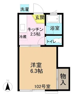 園山ハイツ【1階】の間取り