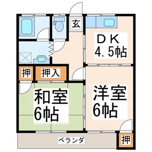 かつきハイツ【2階】の間取り