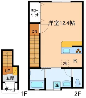 リベージュ A棟【2階】の間取り