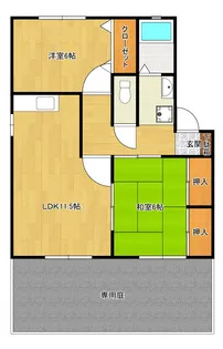 鹿児島県霧島市隼人町神宮6【アパート】の間取り