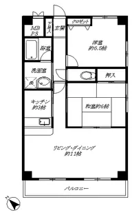 ハイツ末広【1階】の間取り