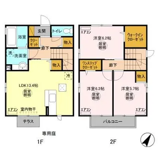 千葉県鴨川市江見東真門【一戸建】の間取り