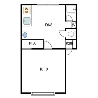 コーポ西園A【2階】の間取り