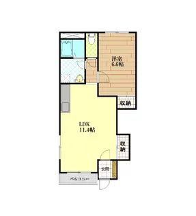 リバーサイド本条【1階】の間取り