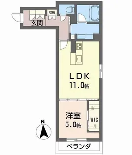 シャーメゾンアルバス新山口【1階】の間取り