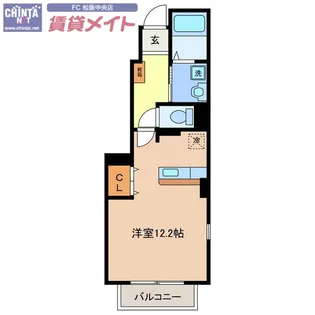 ボンヌ・シャンス【1階】の間取り