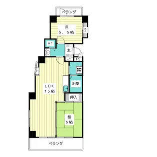 サンリバー高針【7階】の間取り