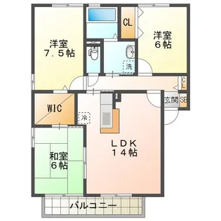 クインシービレッジA【2階】の間取り