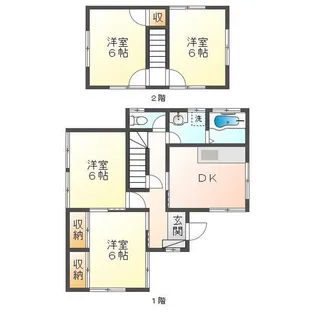 岡山県岡山市中区山崎【一戸建】の間取り