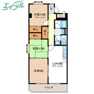 ハウスクローネ【3階】の間取り
