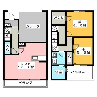 LEON A棟の間取り