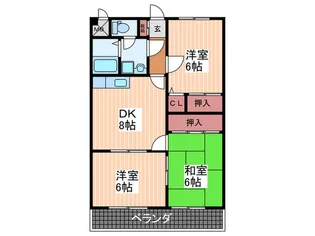 矢野第7森本ビル【3階】の間取り