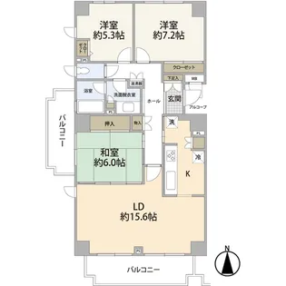 高森パークハウス参番館【2階】の間取り