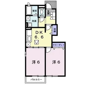 大阪府南河内郡太子町大字春日【アパート】の間取り