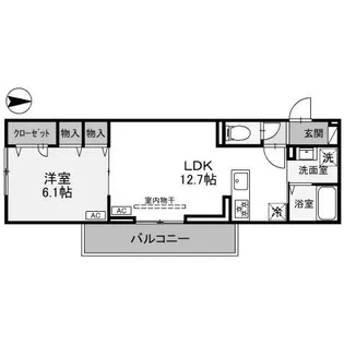 群馬県前橋市鳥羽町【アパート】の間取り